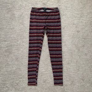 🪴$5/25🪴 Striped Aztec Sweater Leggings Long Pants F21 Small